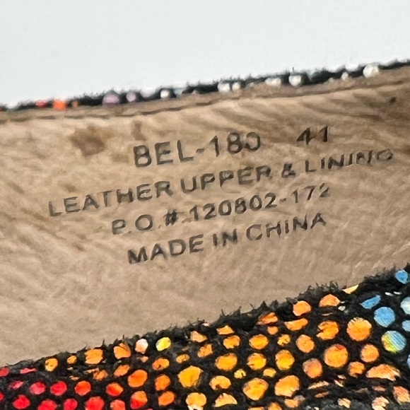 Alegria Paloma Multi Color Mosaic Leather Mary Jane Women Shoe Sz. 41/10.5/11 - Picture 8 of 9